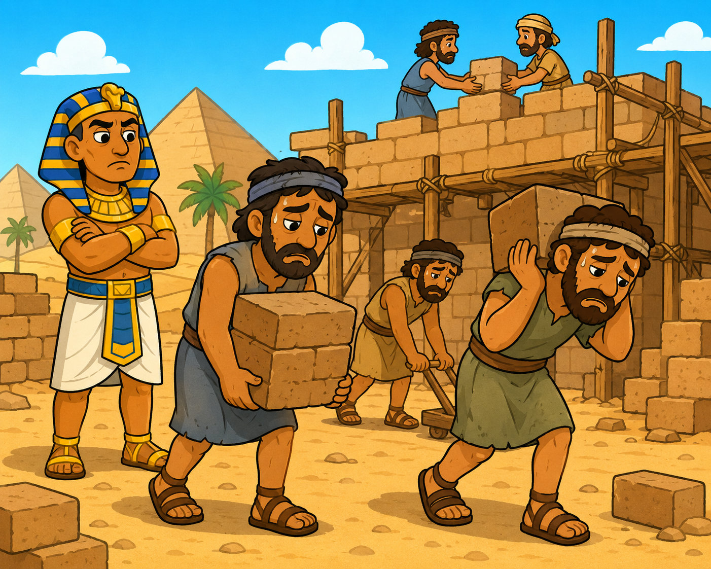 Israelites working as slaves